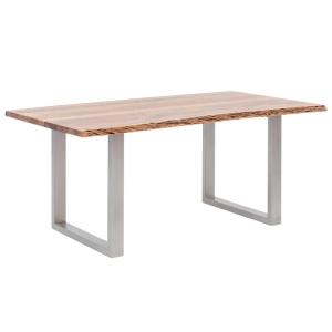 Masívny jedálenský stôl Bullwer z akáciového dreva, lakovaný, hnedý – 170×90 cm