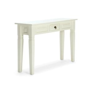 Masívny toaletný stolík Catana z borovicového dreva, lakovaný, biely – 120×35×76 cm
