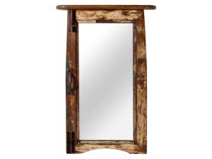Masívne zrkadlo z recyklovaného dreva, lakované, viacfarebné – 45×68 cm