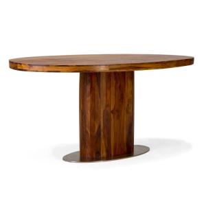 Masívny jedálenský stôl Cubus z palisandru, lakovaný, hnedý – 180×100×75 cm