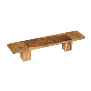 Masívny držiak na uteráky Leeston z palisandru, lakovaný, hnedý – 50 cm