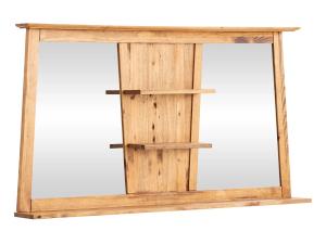Masívne kúpeľňové zrkadlo Rangoon z borovice, lakované – 140×72 cm