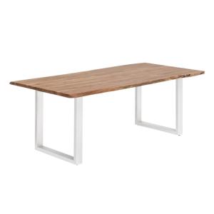 Masívny jedálenský stôl Bullwer z akácie, lakovaný, hnedý – 140×90 cm