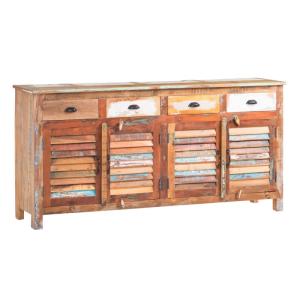 Masívna komoda Wakefield z recyklovaného dreva, lakovaná, viacfarebná – 182×45×90 cm
