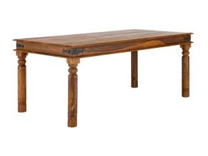 Masívny jedálenský stôl Merlin z palisandru, lakovaný, hnedý – 120×80 cm