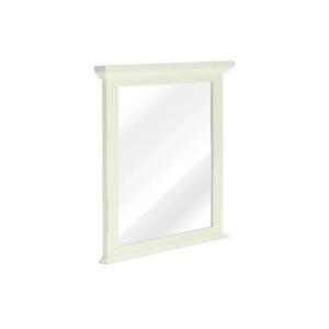 Masívne zrkadlo Catana z borovice a MDF, biele, lakované – 75×70 cm