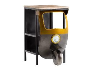 Masívny konzolový stôl TukTuk z mangového dreva, lakovaný, čierny
