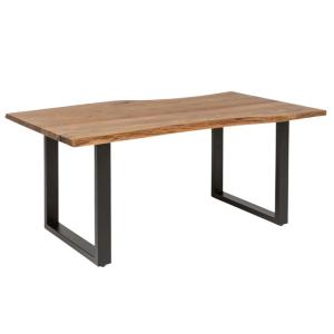 Masívny jedálenský stôl Bullwer z akácie, lakovaný, hnedý – 200×100 cm