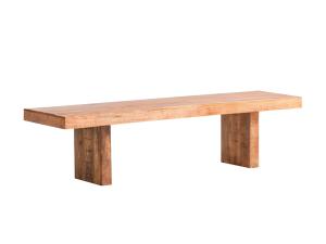 Masívna lavica Country z mangového dreva, lakovaná, hnedá – 170×45 cm