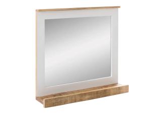 Masívne kúpeľňové zrkadlo Pune z mangového dreva, lakované, viacfarebné – 70×15×76 cm