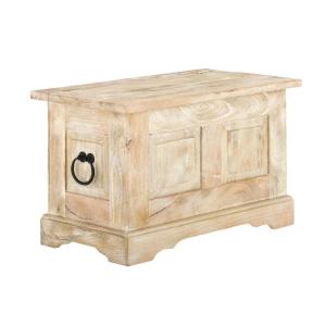Masívna truhlica Patina z mangového dreva, lakovaná, prírodná farba – 80×45×50 cm