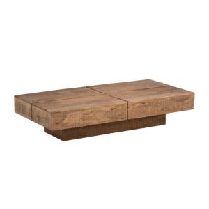 Masívny konferenčný stolík Amberley z mangového dreva, lakovaný, prírodný – 140×70 cm