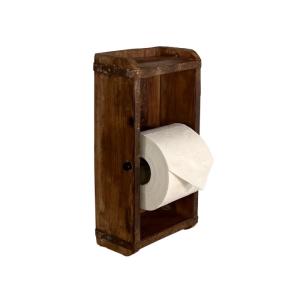 Masívny držiak rolky v tvare tehly z dreva – 15×10×33 cm