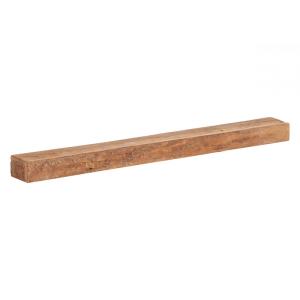 Masívna nástenná polica Oldwood z recyklovaného dreva, lakovaná, hnedá – 160 cm