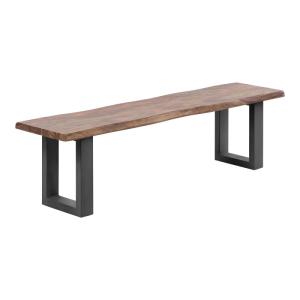 Masívna lavica Bullwer z palisandru, lakovaná, hnedá – 160×40 cm