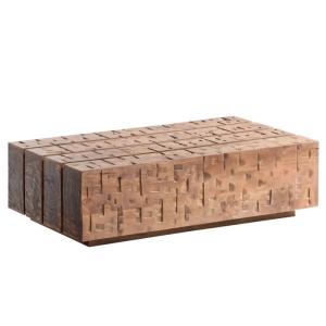 Masívny konferenčný stolík Otara z mangového dreva, lakovaný hnedý – 120x70 cm