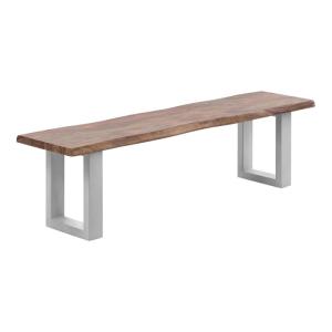 Masívna lavička Bullwer z palisandru, lakovaná, hnedá – 190×40 cm