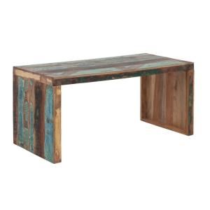 Masívny písací stôl Hankey z recyklovaného dreva, lakovaný, viacfarebný – 160×70×75 cm