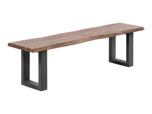 Masívna lavica Bullwer z palisandru, lakovaná, hnedá – 160×40 cm