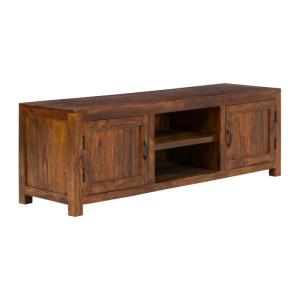 Masívny TV stolík Palison dark z palisandru, lakovaný, hnedý – 150×42×50 cm