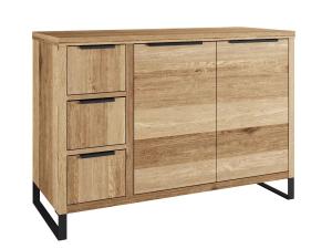 Masívny podstavec pod umývadlo Sydney z divokého duba, olejovaný, hnedý – 105×45×74 cm
