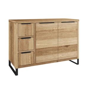 Masívny podstavec pod umývadlo Sydney z divokého duba, olejovaný, hnedý – 105×45×74 cm