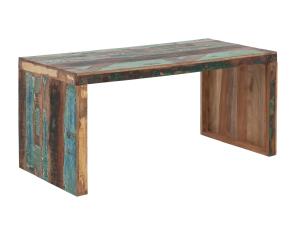 Masívny písací stôl Hankey z recyklovaného dreva, lakovaný, viacfarebný – 160×70×75 cm
