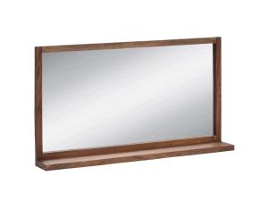 Masívne kúpeľňové zrkadlo Sydney dark I z akácie, lakované, hnedé – 105×60 cm