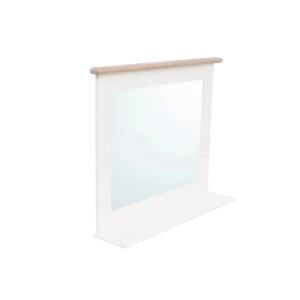Kúpeľňové zrkadlo Kansas z Paulovnie a MDF, lakované, biele – 73×16×62 cm
