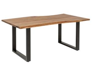 Masívny jedálenský stôl Bullwer z akácie, lakovaný, hnedý – 200×100 cm