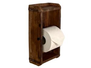 Masívny držiak rolky v tvare tehly z dreva – 15×10×33 cm