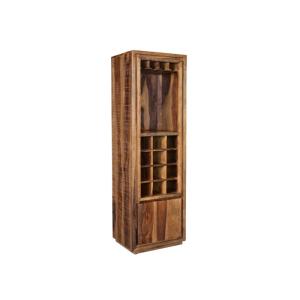 Masívny vínový regál Blackdale z palisandru, lakovaný, hnedý – 50×40×160 cm
