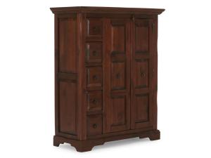 Masívna komoda Highboard Catana z borovice, hnedá, lakovaná – 107×45×130 cm