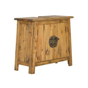 Masívna umývadlová skrinka Rangoon z recyklovanej borovice, lakovaná, hnedá – 70×32×61 cm