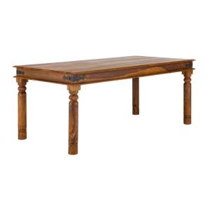 Masívny jedálenský stôl Merlin z palisandra, lakovaný, hnedý – 150×90 cm