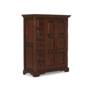 Masívna komoda Highboard Catana z borovice, hnedá, lakovaná – 107×45×130 cm