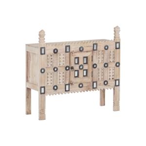 Masívna komoda Damchaya z mangového dreva, lakovaná, biela – 91×31×89 cm