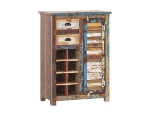 Masívna komoda Wakefield z recyklovaného dreva, lakovaná, viacfarebná – 77×42×108 cm