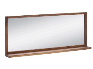 Masívne kúpeľňové zrkadlo Sydney dark II z akáciového dreva, lakované, hnedé – 138×60 cm