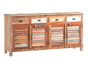 Masívna komoda Wakefield z recyklovaného dreva, lakovaná, viacfarebná – 182×45×90 cm