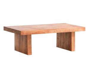 Masívny konferenčný stolík Country z mangového dreva, lakovaný, hnedý – 135×75×45 cm