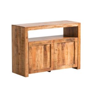 Masívna komoda Country z mangového dreva, lakovaná, hnedá – 117×45×85 cm