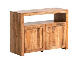Masívna komoda Country z mangového dreva, lakovaná, hnedá – 117×45×85 cm