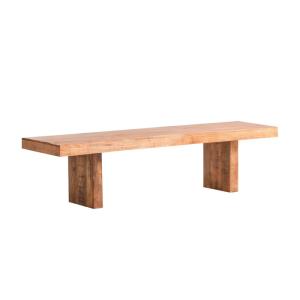 Masívna lavica Country z mangového dreva, lakovaná, hnedá – 170×45 cm