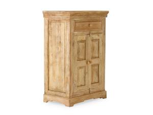 Masívna komoda z mangového dreva, lakovaná, prírodná farba – 75×46×114 cm