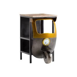 Masívny konzolový stôl TukTuk z mangového dreva, lakovaný, čierny
