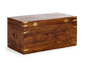 Masívny konferenčný stolík Merlin II z palisandru, lakovaný, hnedý – 87×45×48 cm