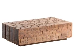 Masívny konferenčný stolík Otara z mangového dreva, lakovaný hnedý – 120x70 cm