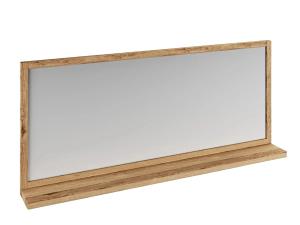 Masívne kúpeľňové zrkadlo Sydney z divokého duba, olejované, hnedé – 138×60 cm