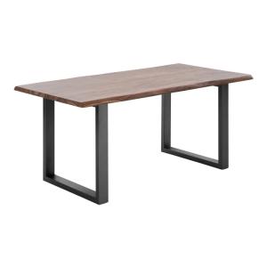 Masívny jedálenský stôl Bullwer z palisandru, lakovaný, hnedý – 140×90 cm